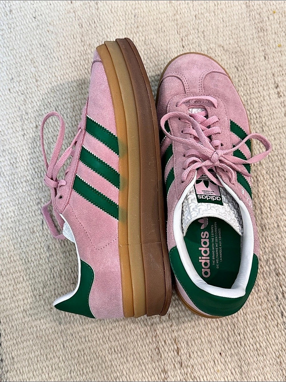 adidas Gazelle Bold True Pink Green Pink & Green Sneakers